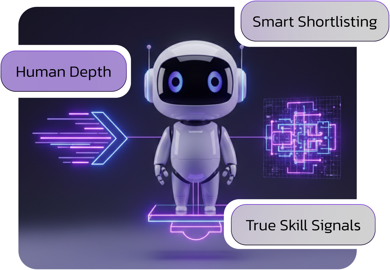 AI robot with skill signals