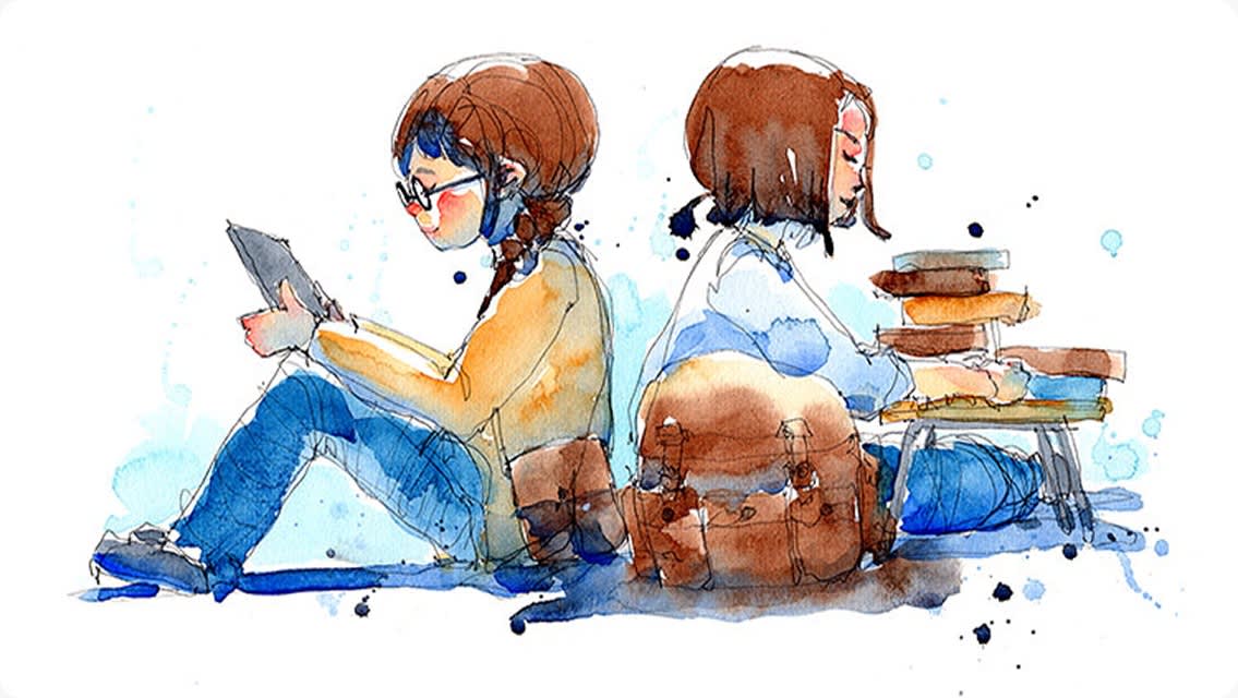 أشخاص يقرؤون الكتب