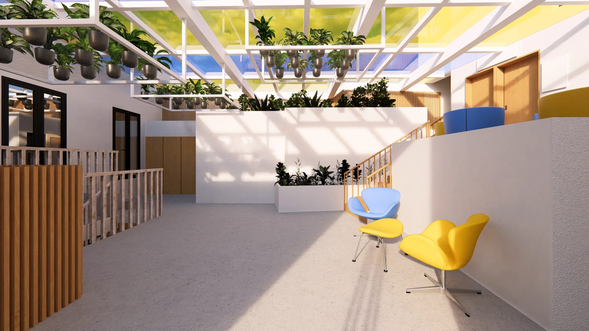 Interior space of the training center