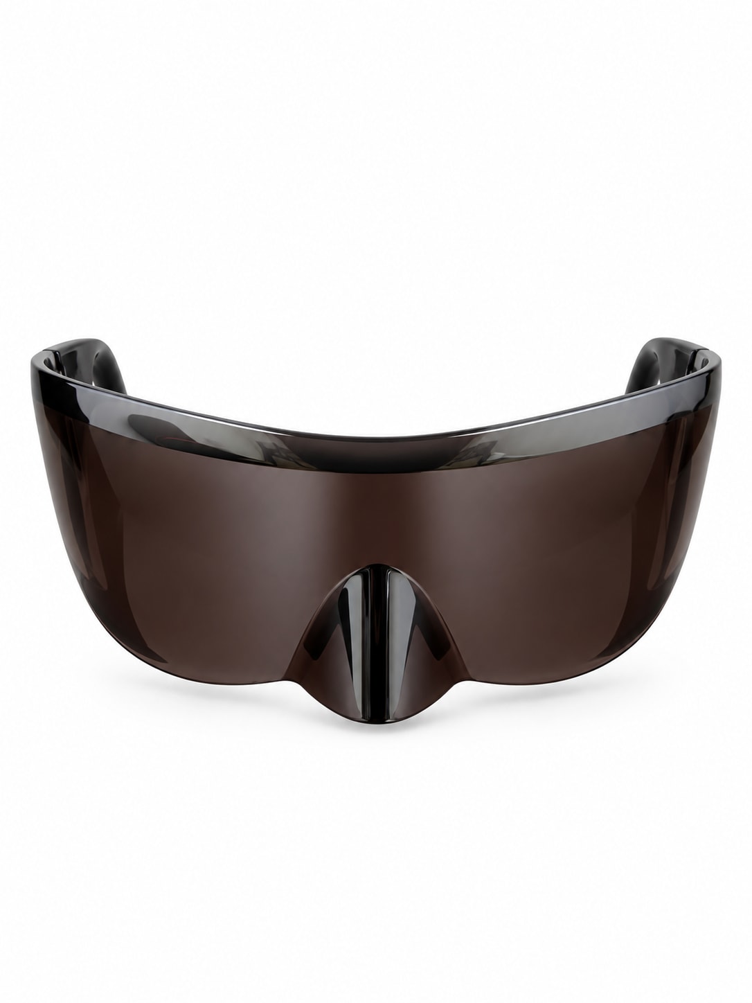 BROWN FULL-SHIELD VISOR SUNGLASSES
