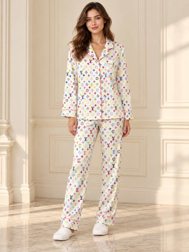 Multicolour Monogram Pyjama Set