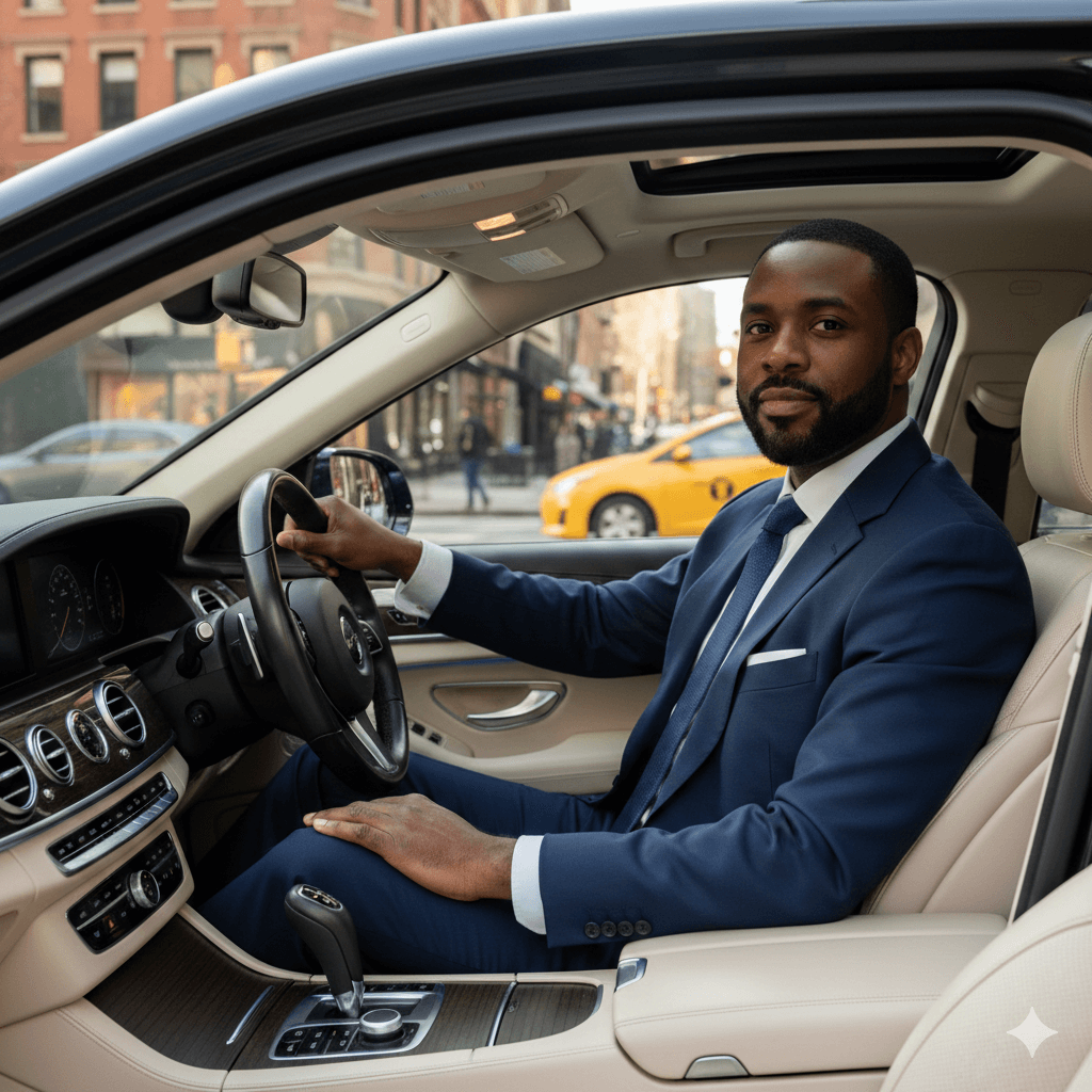 Driver ready for route