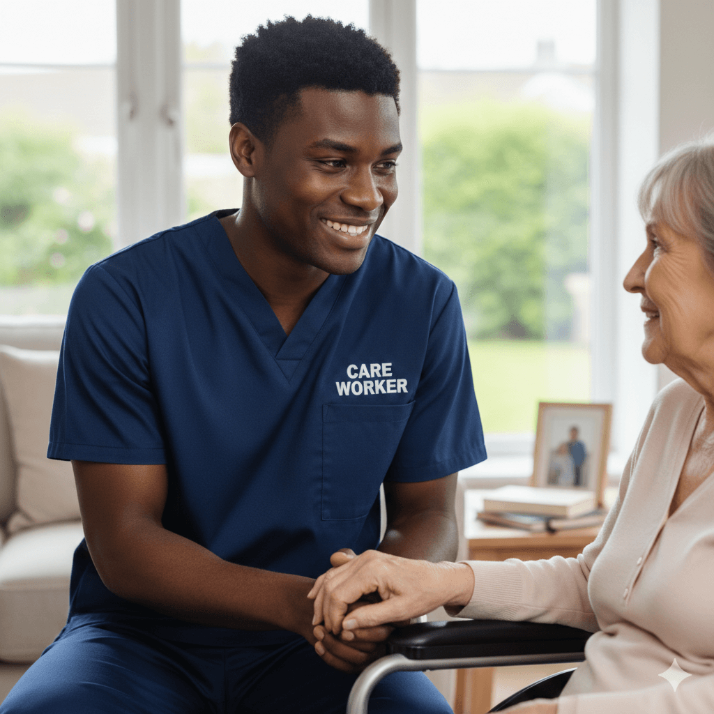 Care worker in uniform