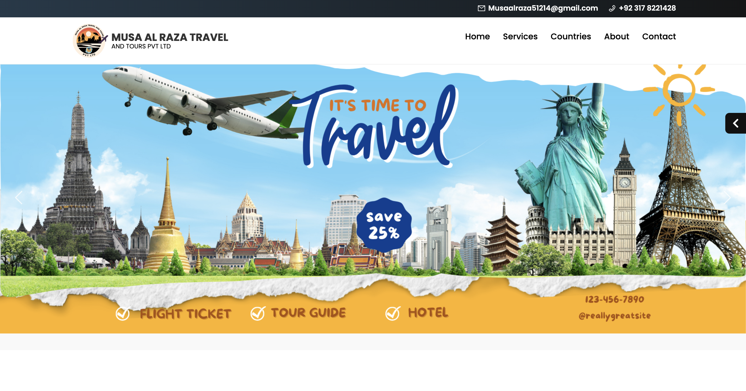 Musa Travel project screenshot