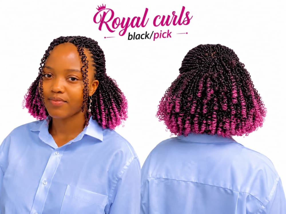 Royal Curls Black and Pink