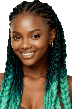 ROYAL BRAIDS (Black & Green) view 1