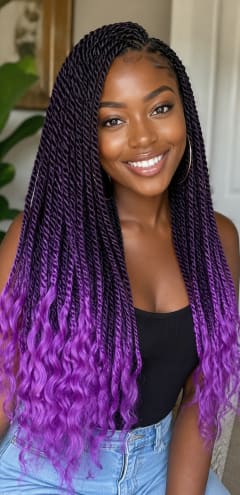 Royal Braids Long view 1