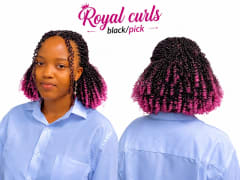 Royal Curls Black and Pink view 1