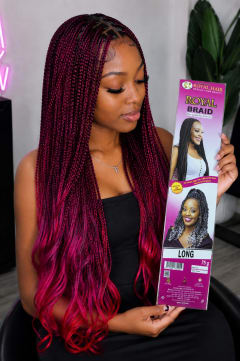 Royal Braids black/red view 1