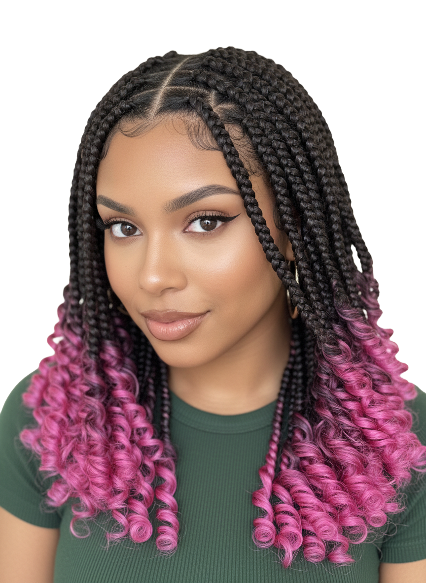 Royal Curls Black and Pink