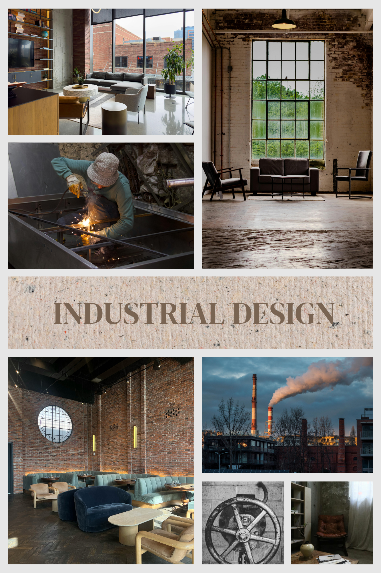 Industrial Interior Design Home Office - curated moodboard inspiration