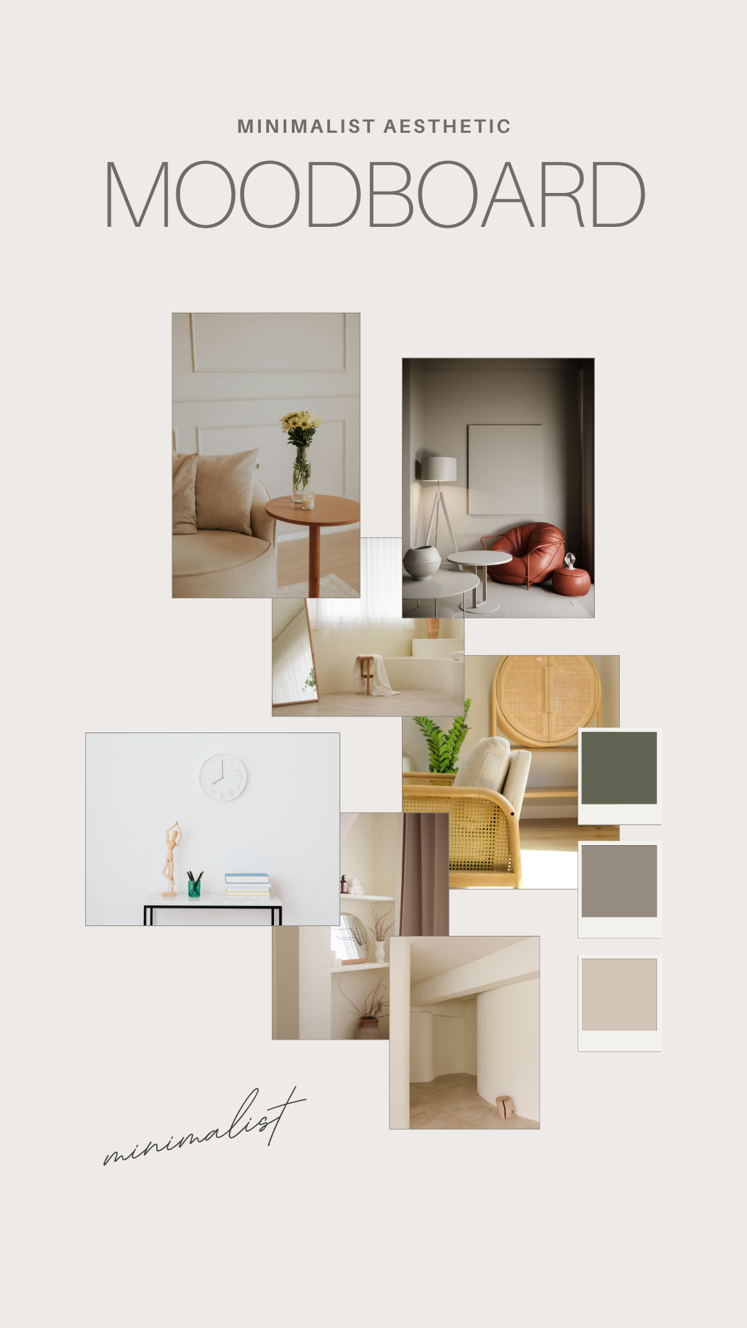 Minimalist Aesthetic Lifestyle Simple Living - curated moodboard inspiration