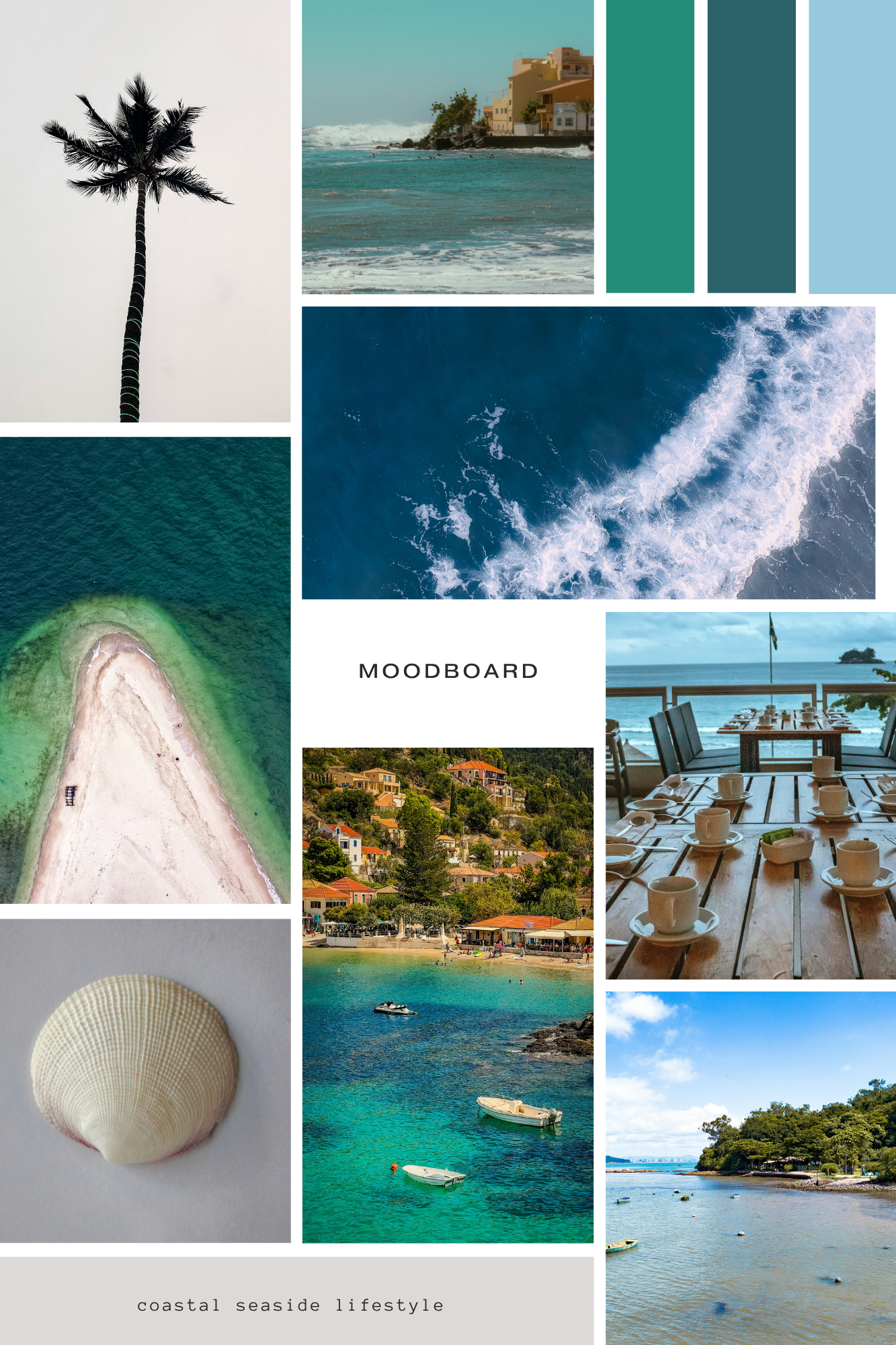 Coastal Seaside Aesthetic Lifestyle Ideas - curated moodboard inspiration