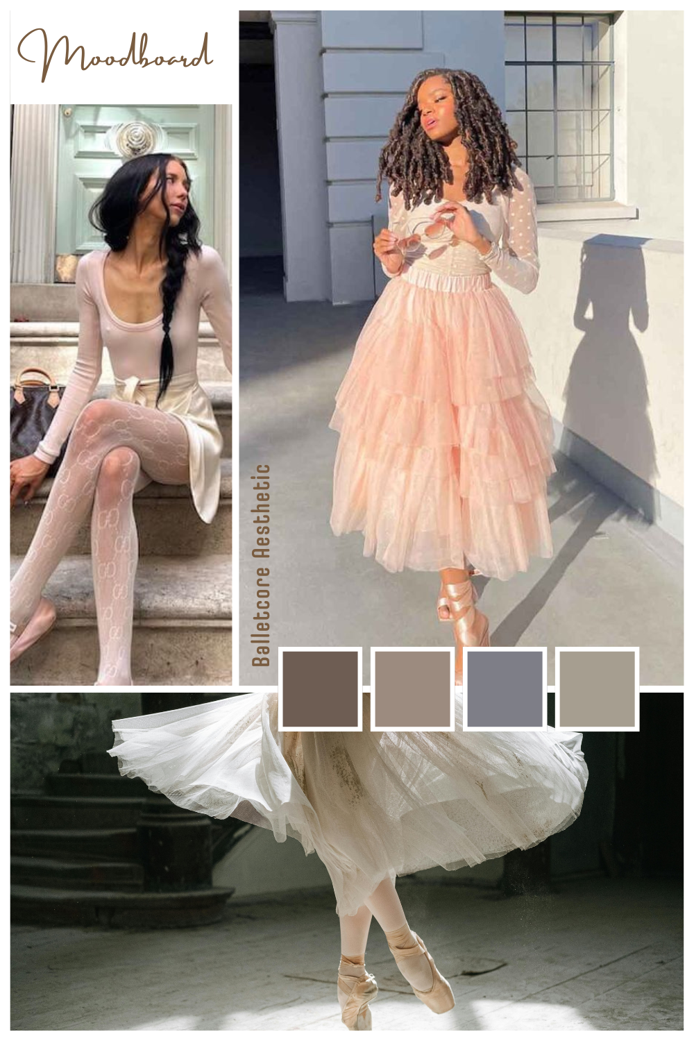 BalletCore Aesthetic Lifestyle Inspiration - curated moodboard inspiration