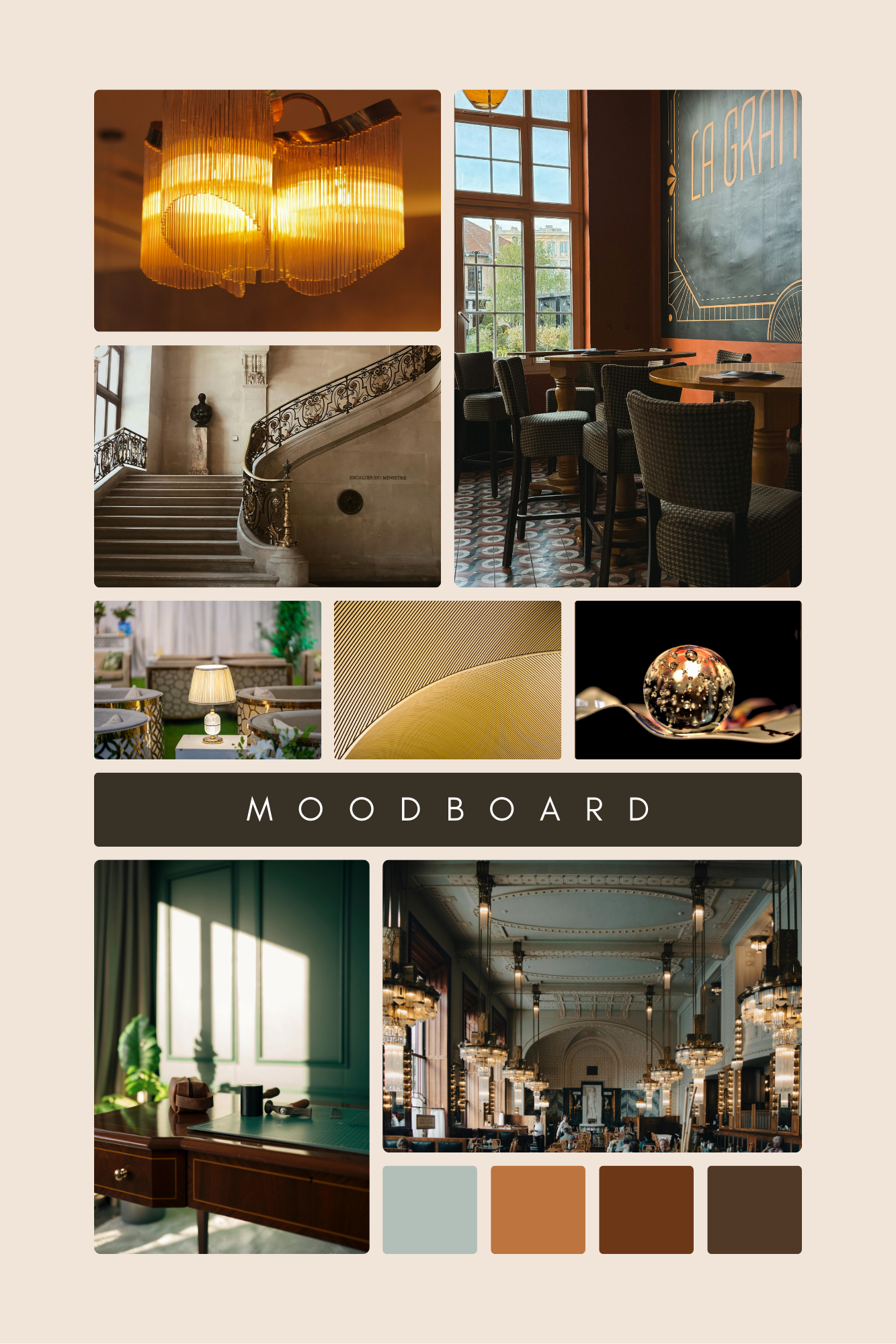Art Deco Interior Design Living Room - curated moodboard inspiration