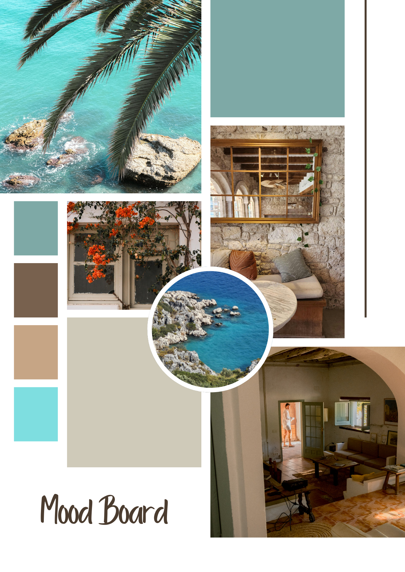 Modern Mediterranean Interior Design - curated moodboard inspiration