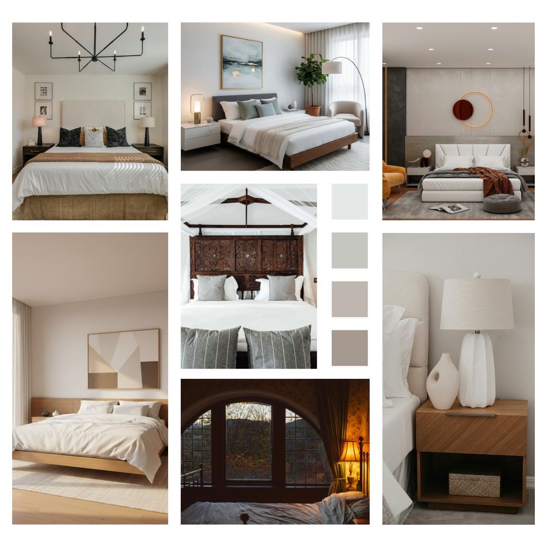 Transitional Bedroom Interior Design - curated moodboard inspiration