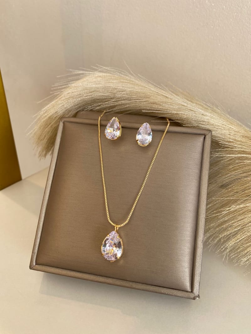 Conjunto gota de cristal