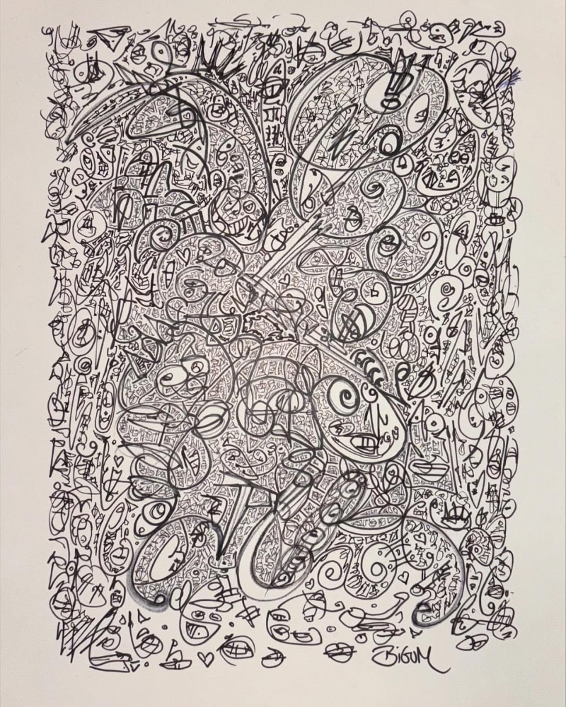 JP Bigum artwork blank and white 2