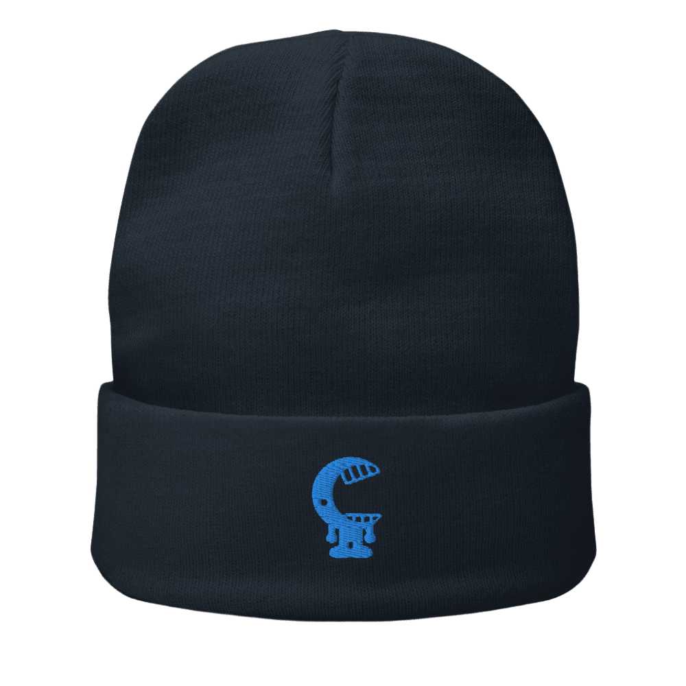 KRUNCH Le Bleu Embroidered Beanie