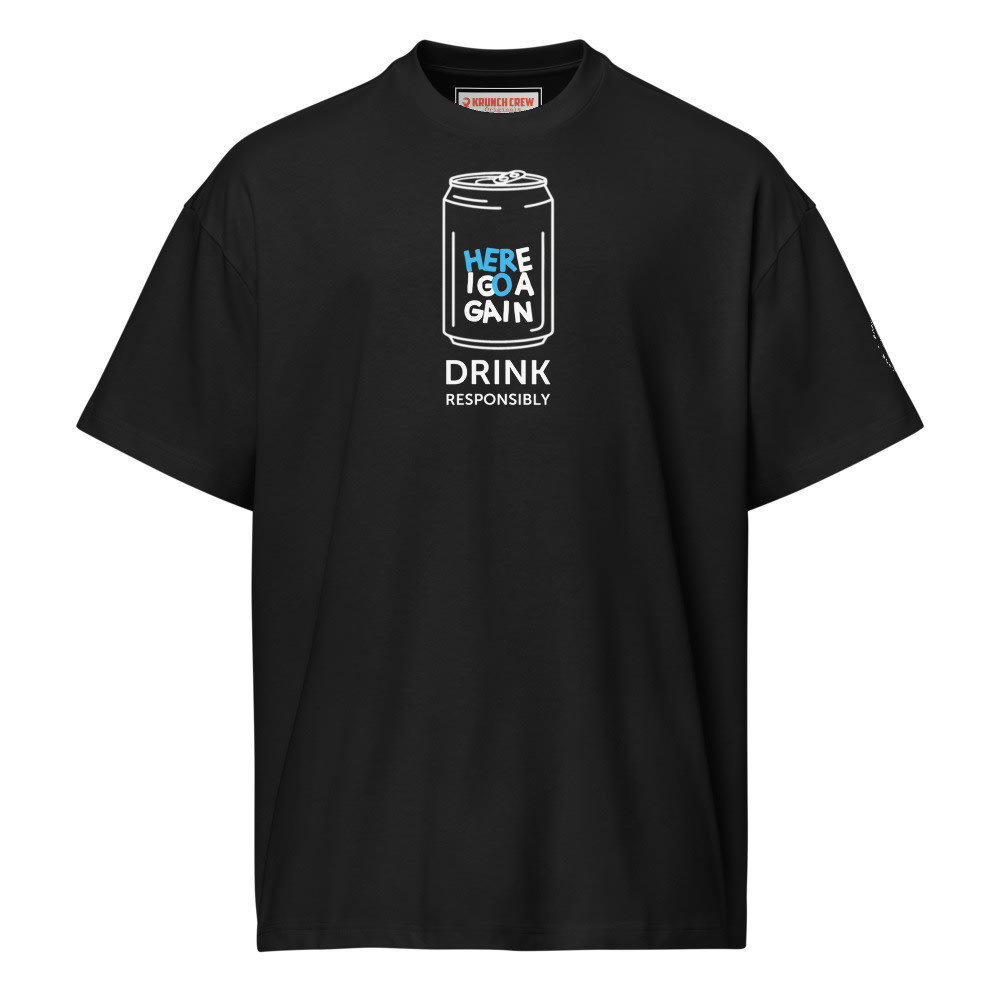 Hero Brew Box Tee, Caffeine On Deck, Black, Front Large