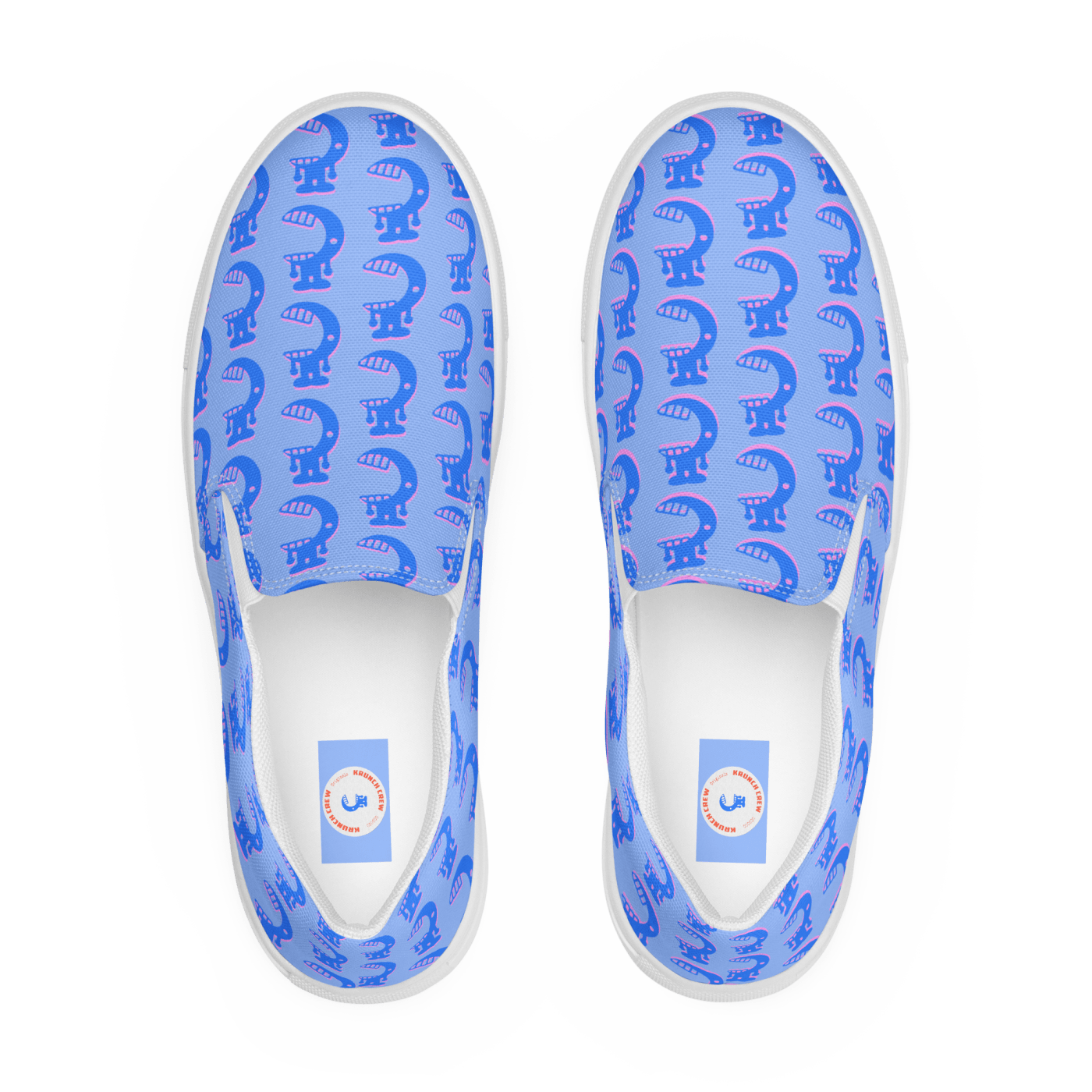 JUST KRUNCH Carolina Blue Slip-on Sneaks