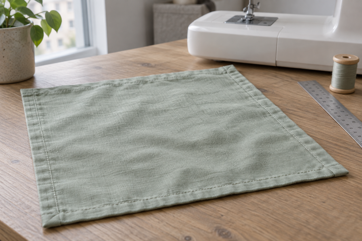 Your First Sewing Project: A Cloth Napkin with Straight Seams