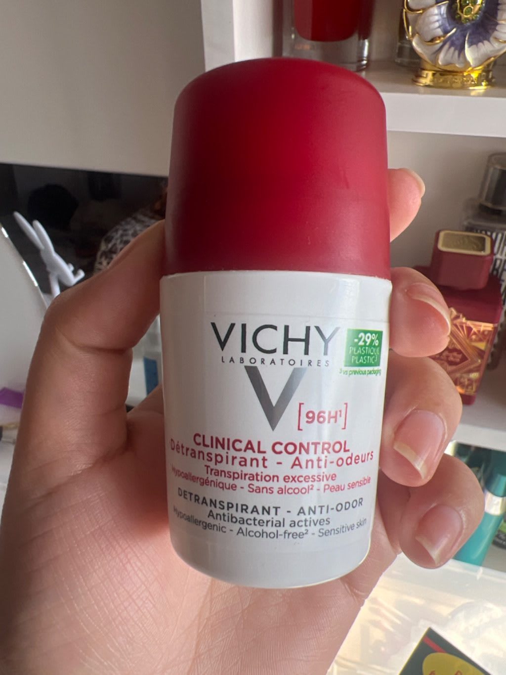 Vichy Clinical Control 96H Anti-Perspirant product label