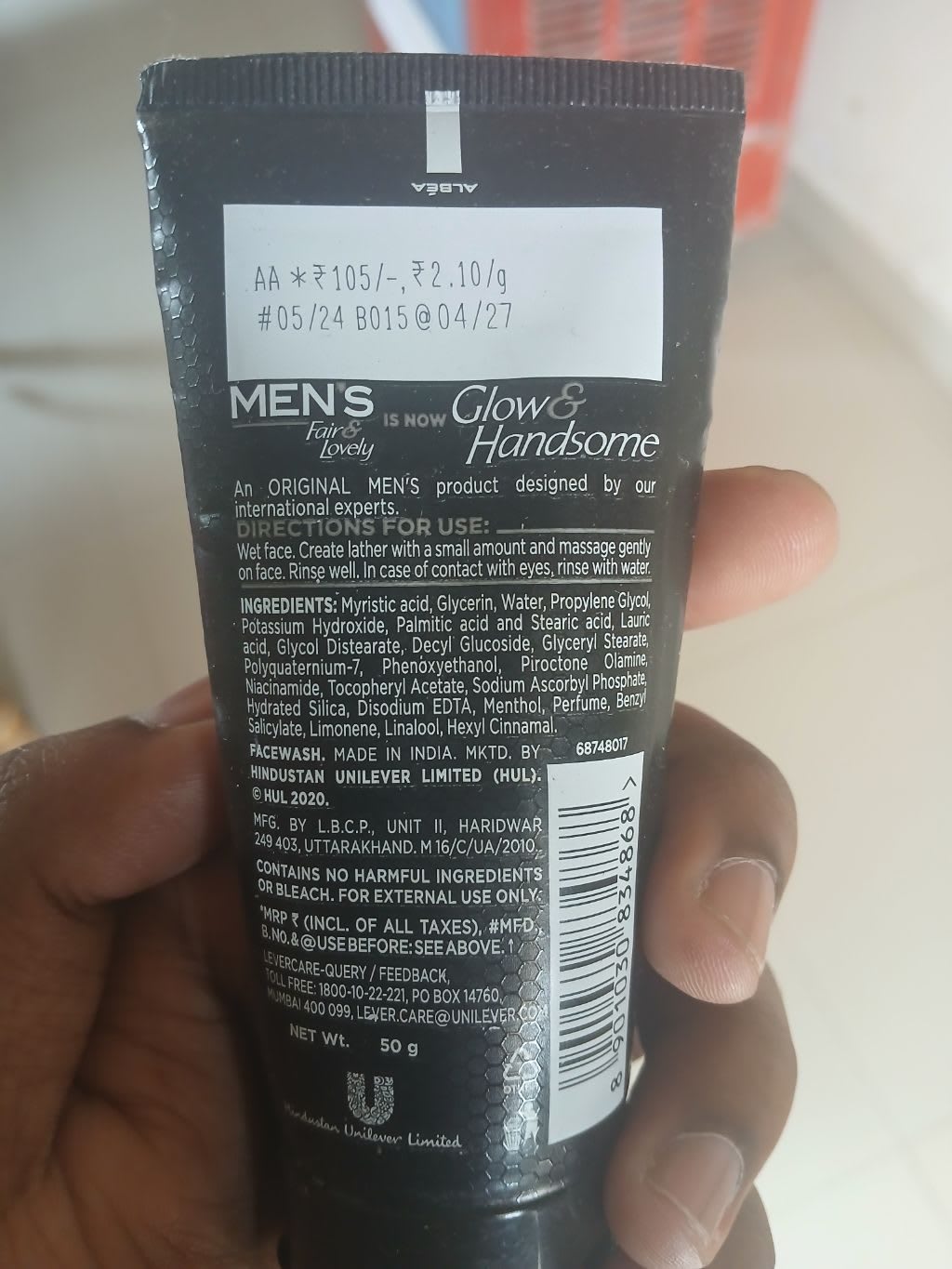 Glow & Handsome Men's Facewash