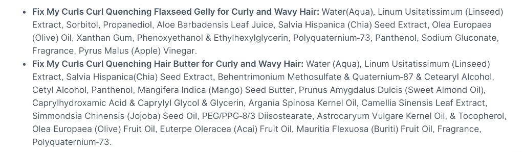 Fix My Curls Curl Quenching Flaxseed Gelly and Hair Butter