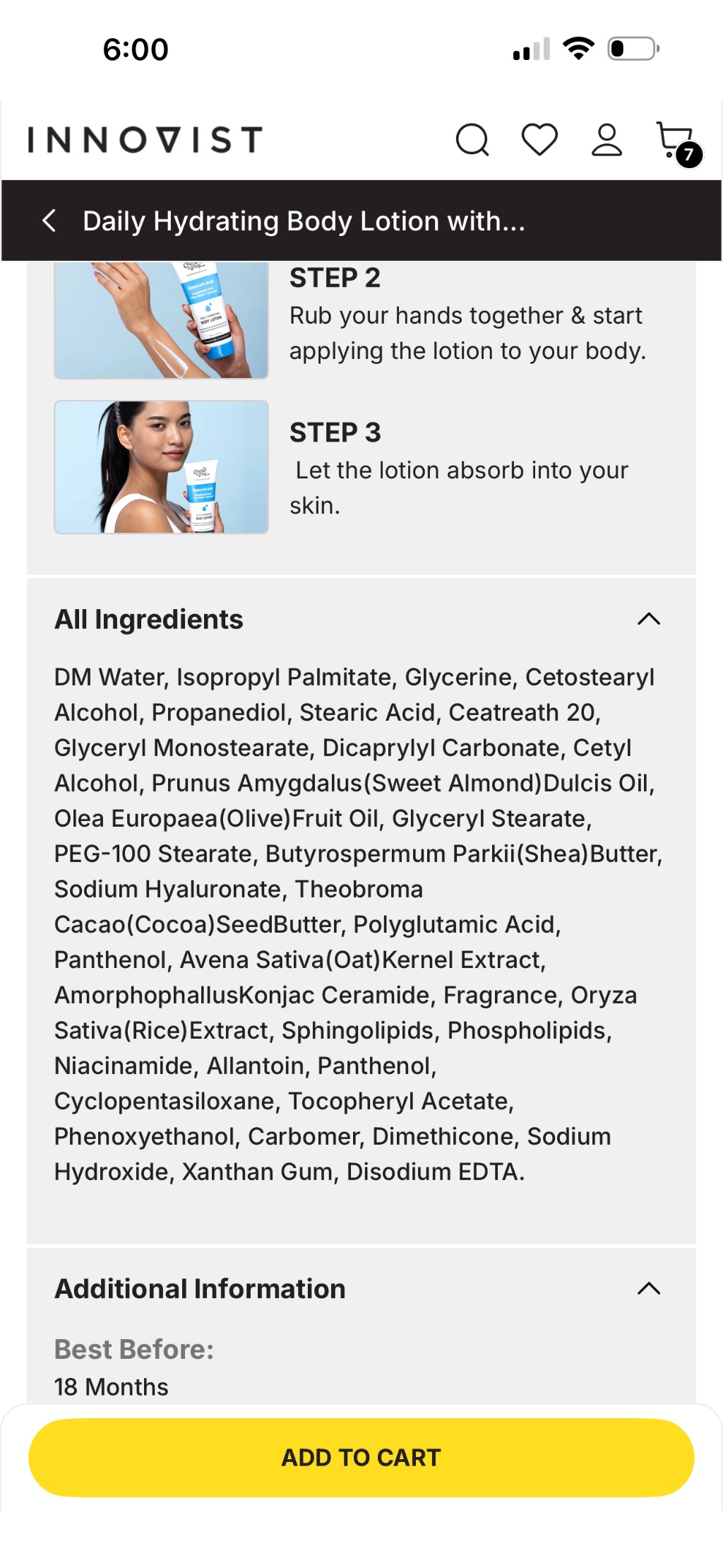Innovist Daily Hydrating Body Lotion
