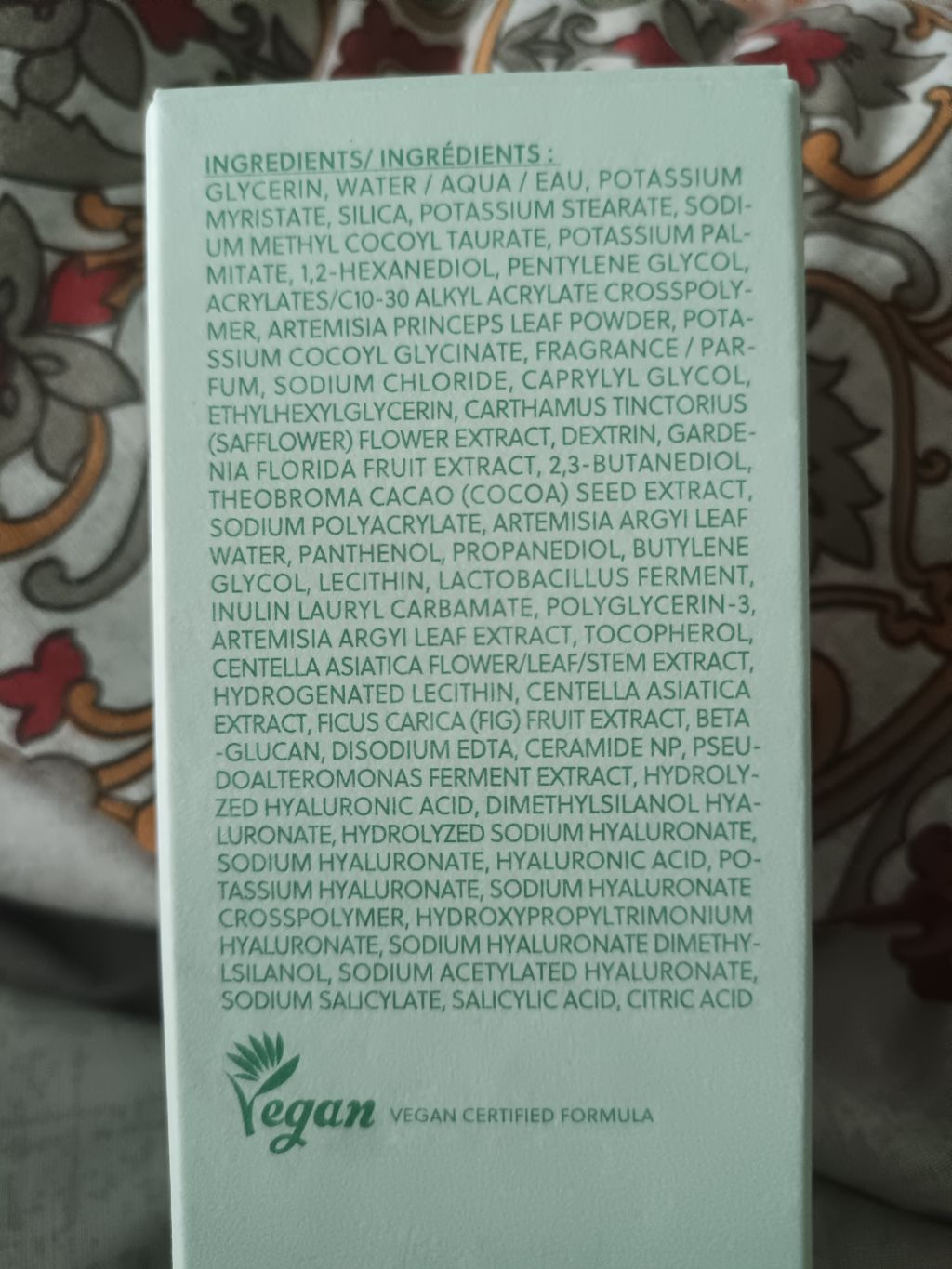 Unknown Brand Artemisia/Centella Cleanser label