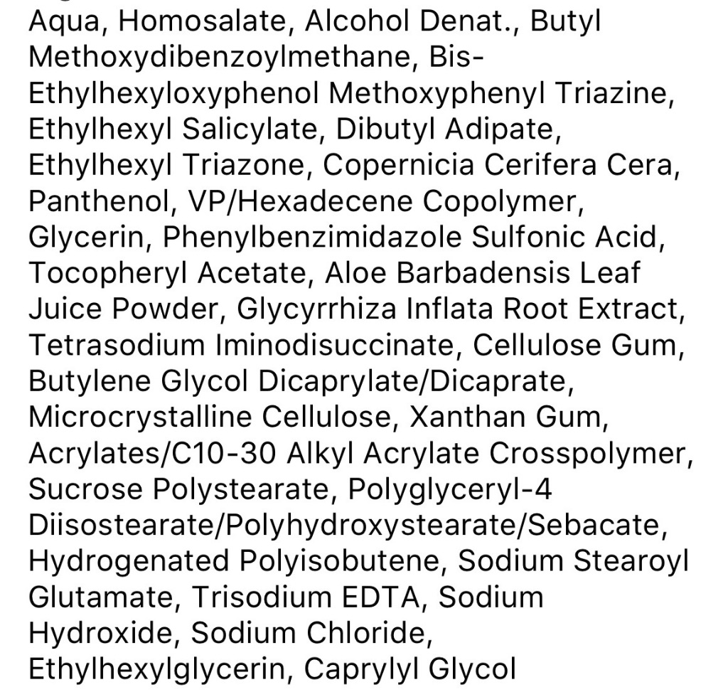 Unknown Sunscreen (Eucerin-style formulation)