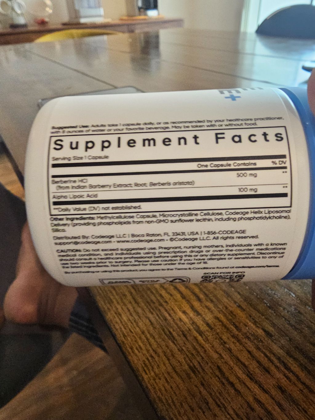 Codeage Berberine HCl + Alpha Lipoic Acid
