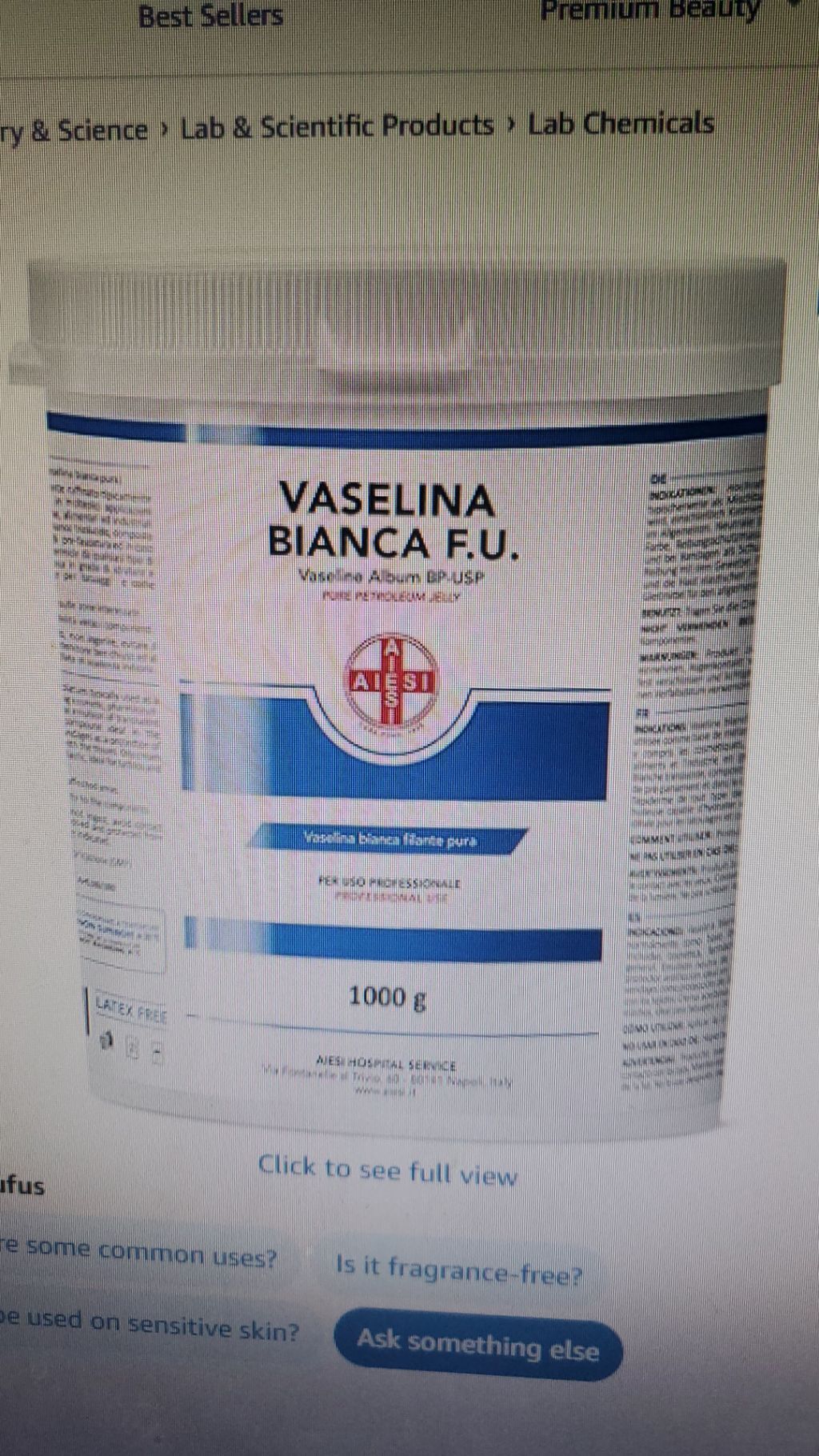 AIESI Vaselina Bianca F.U. (Pure Petroleum Jelly)