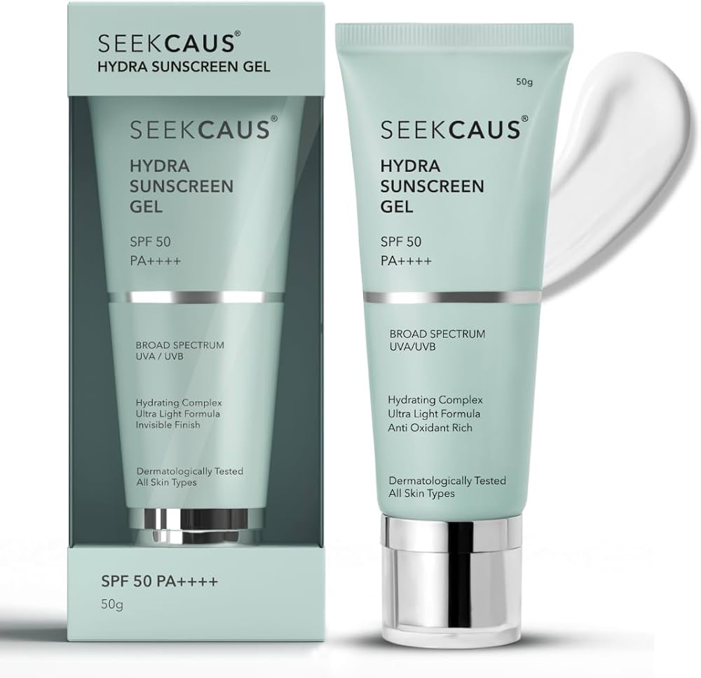 SEEKCAUS Hydra Sunscreen Gel label