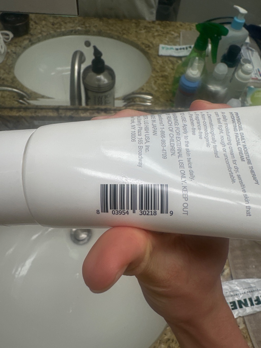 Physiogel Daily Moisture Therapy Hydrating Facial Cream label