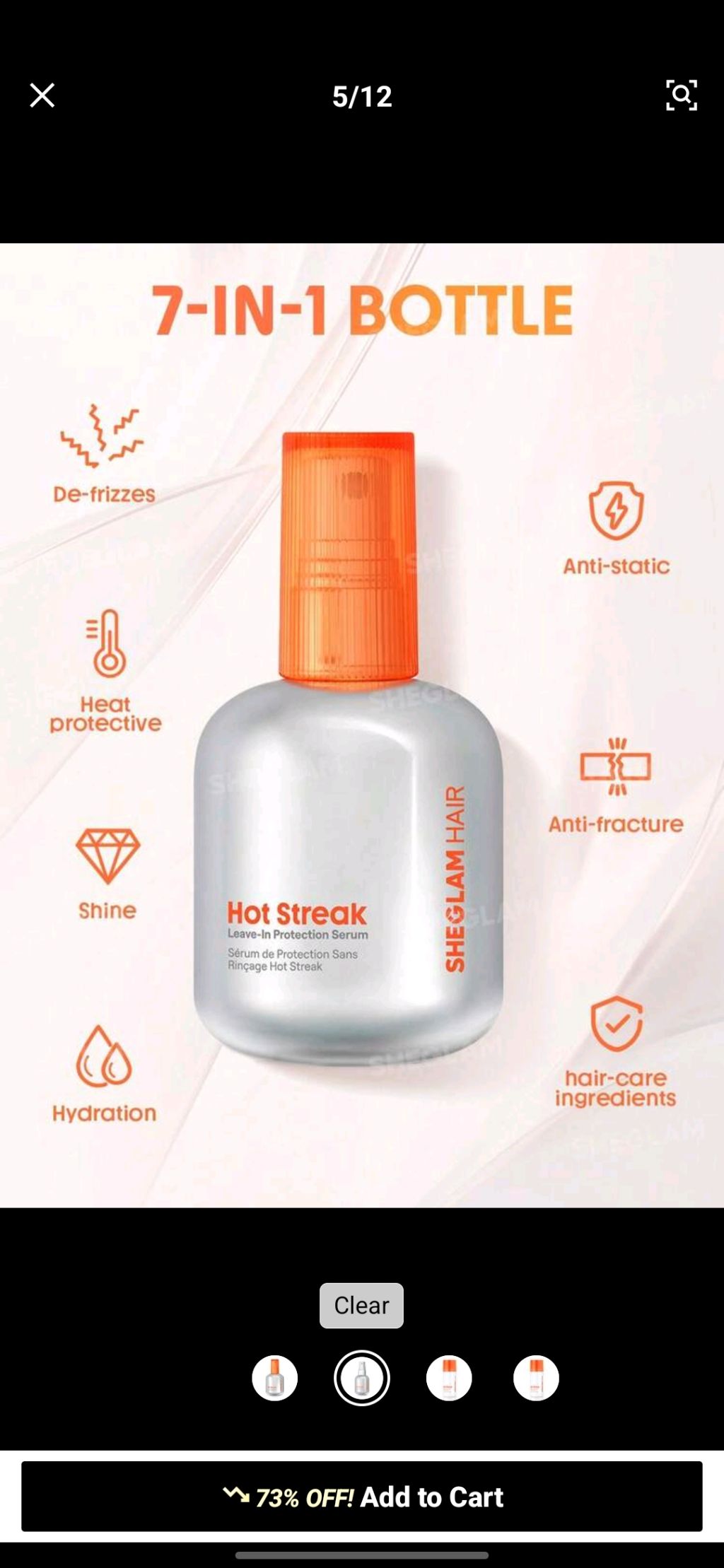 SHEGLAM HAIR Hot Streak Leave-In Protection Serum