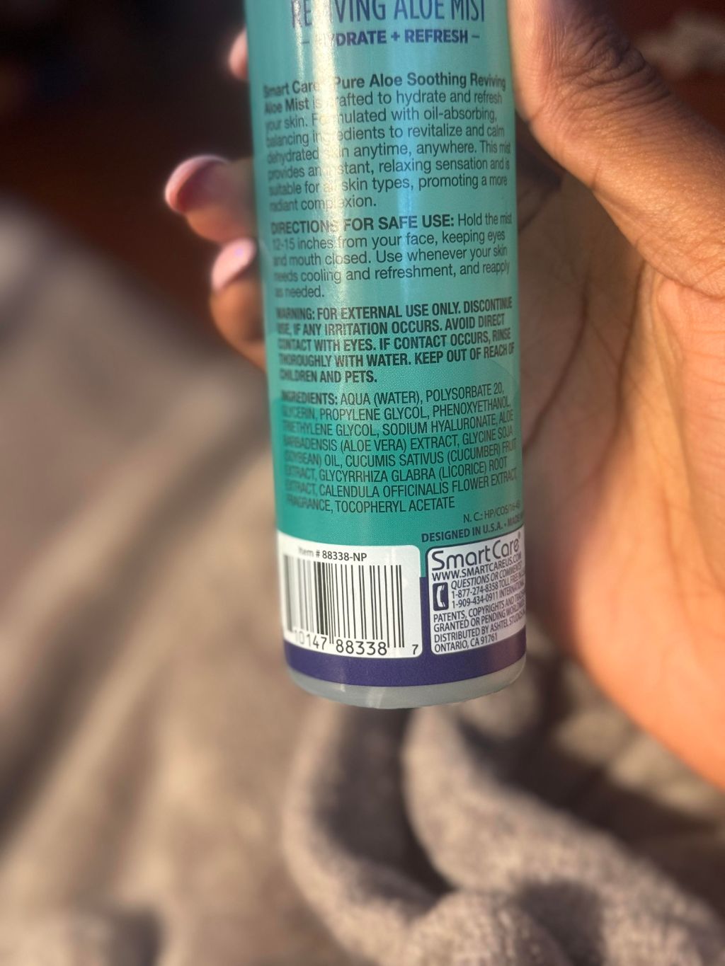 Smart Care Pure Aloe Soothing Reviving Aloe Mist