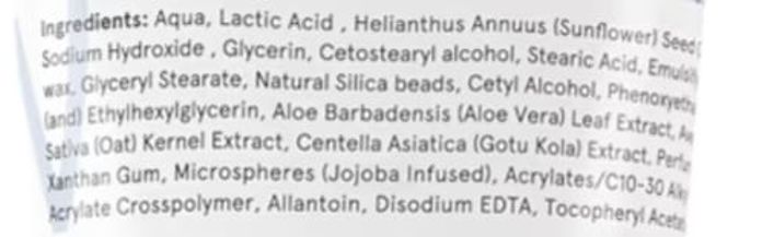Unknown Product (Exfoliating Cream/Scrub)