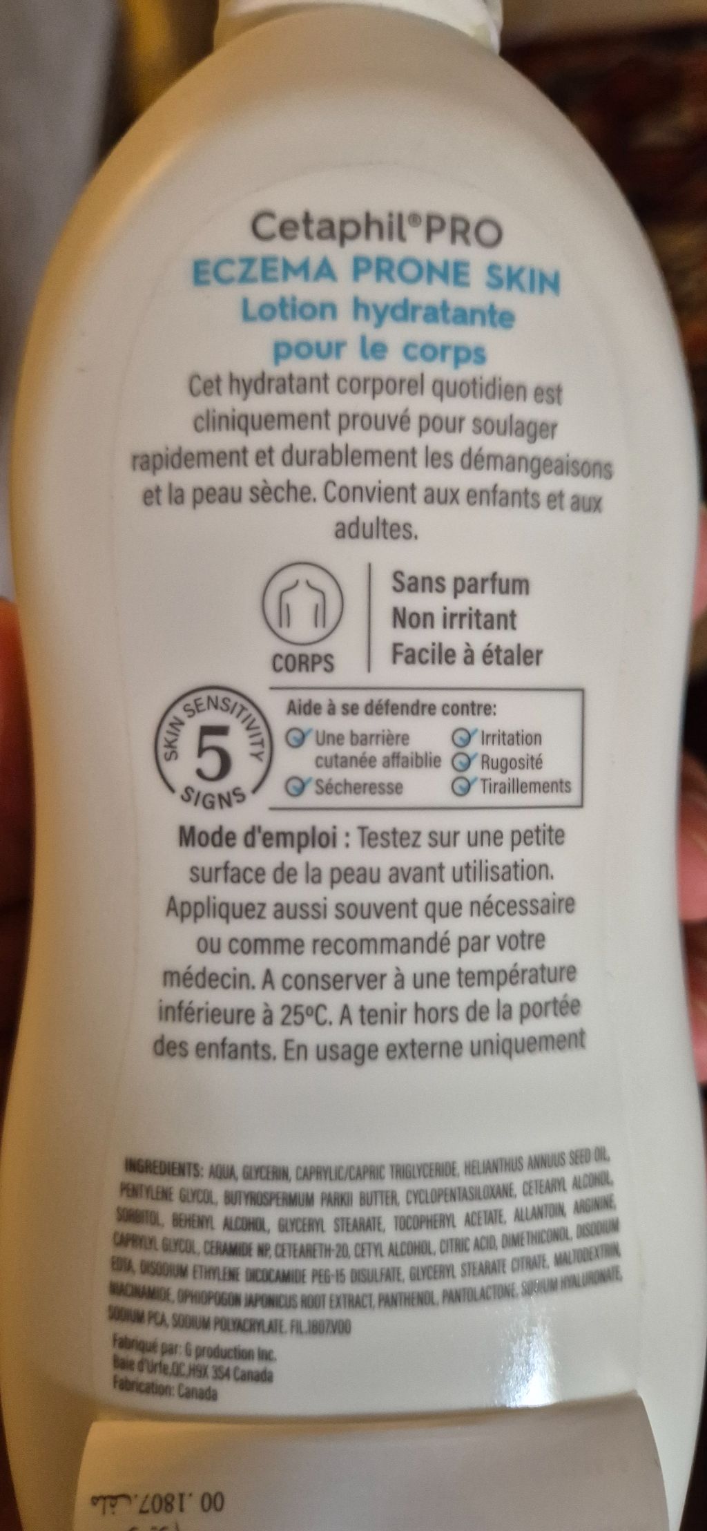 Cetaphil PRO Eczema Prone Skin Lotion hydratante pour le corps label