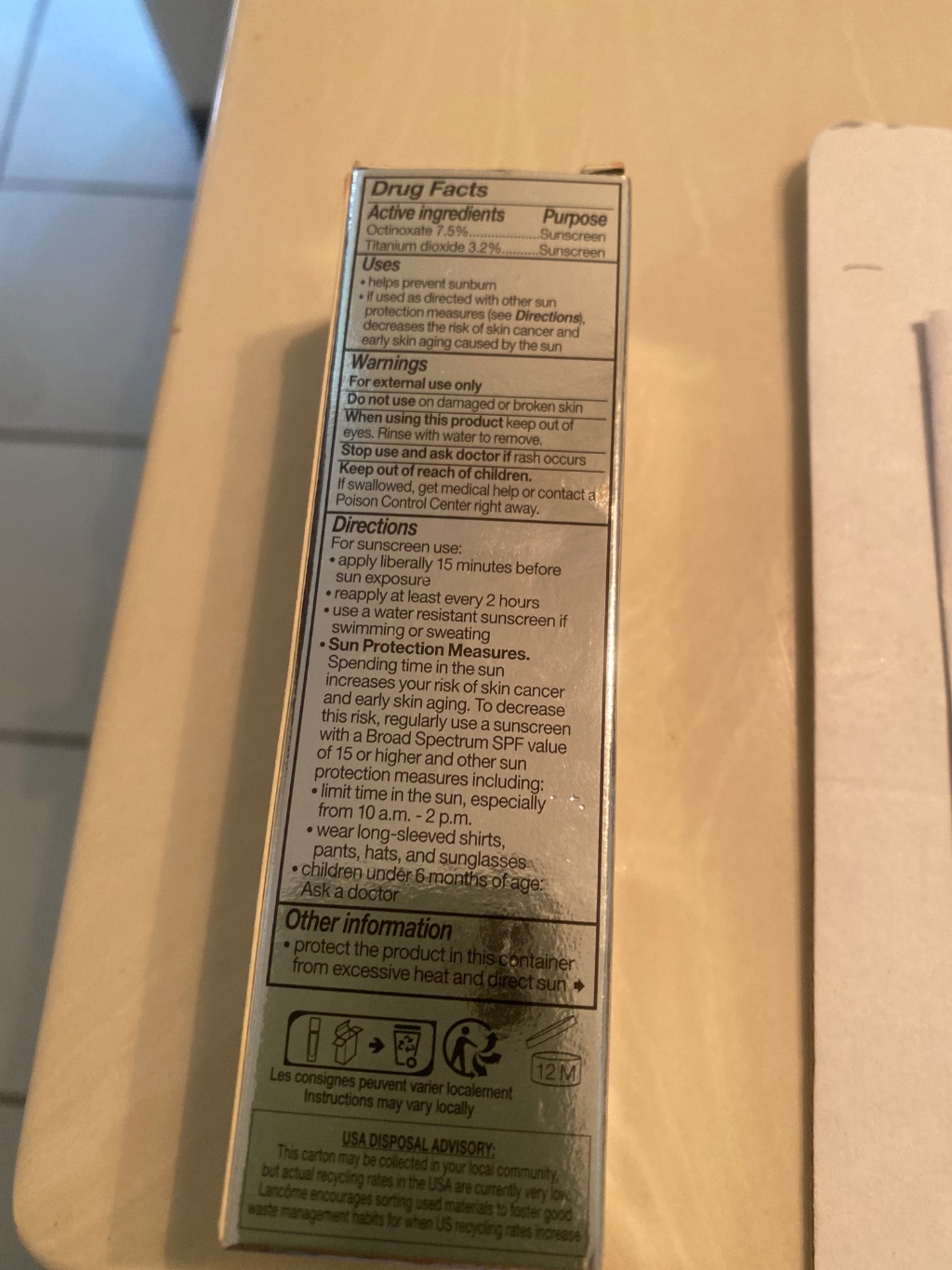 Lancôme Sunscreen