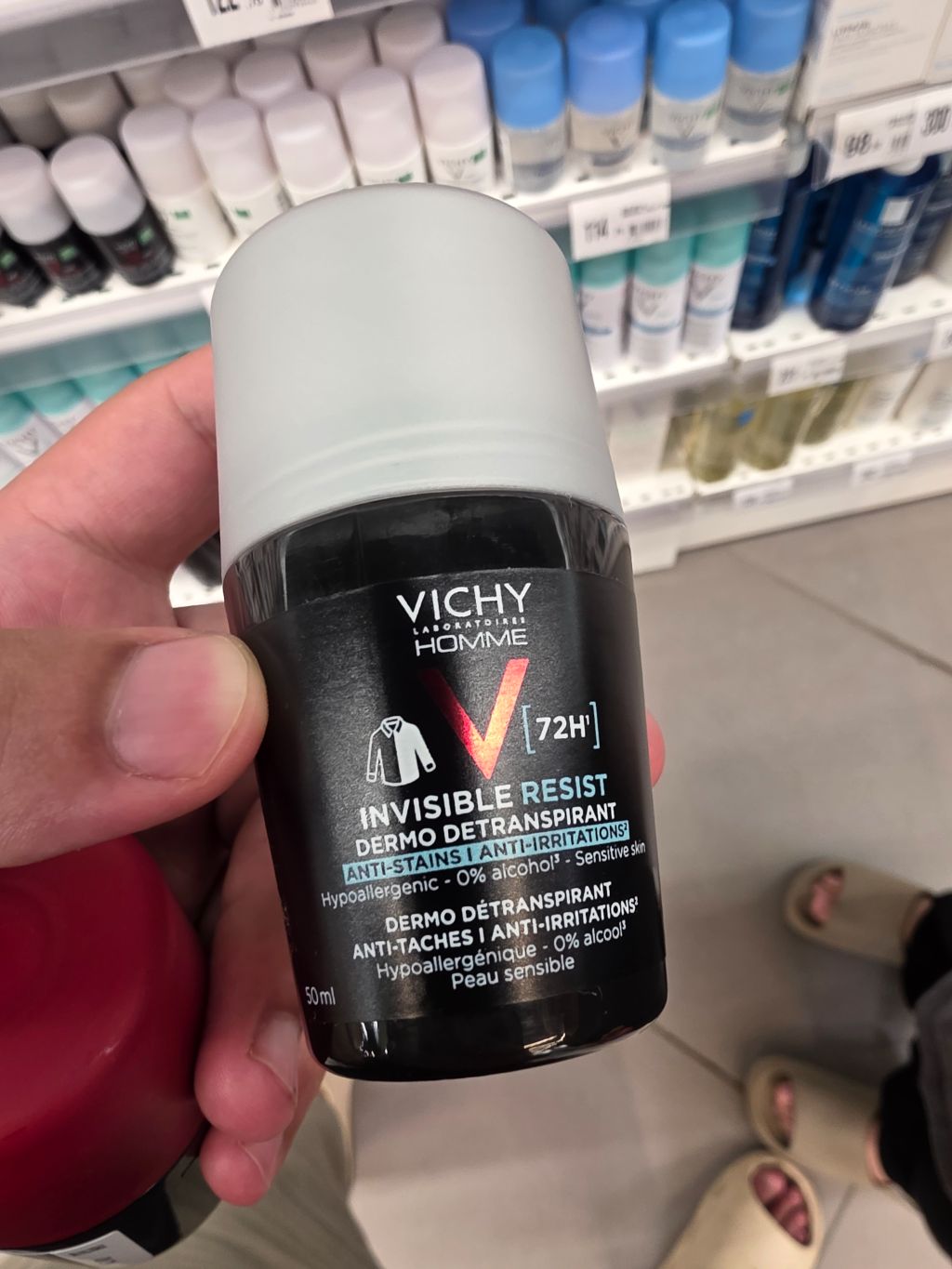 Vichy Homme Invisible Resist 72H Dermo Detranspirant label