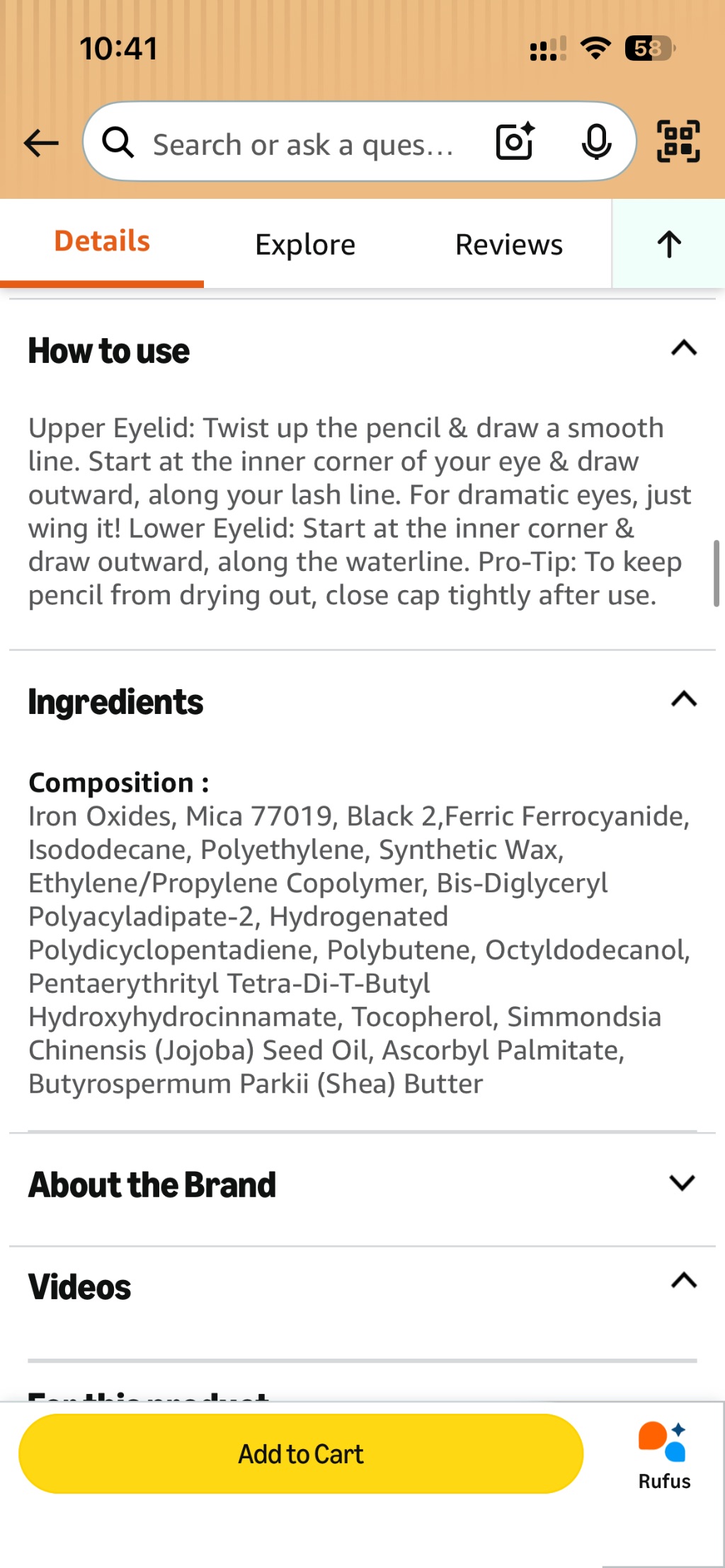 Unknown Brand Eyeliner Pencil