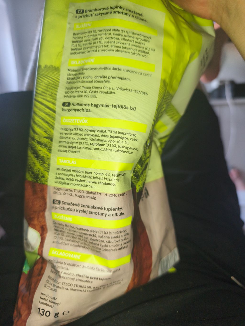 Tesco Sour Cream and Onion Potato Chips