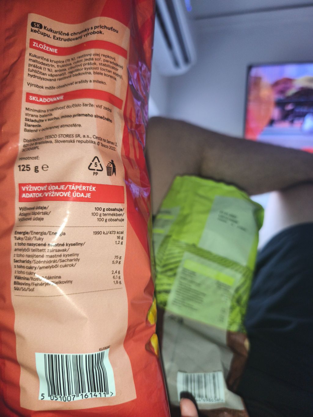 Tesco Kukuricne chrumky s prichutou kecupu