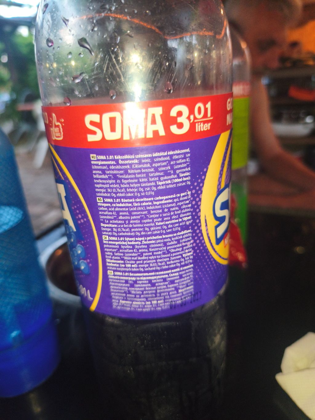 SOMA 3.01 Kékszőlőízű szénsavas üdítőital