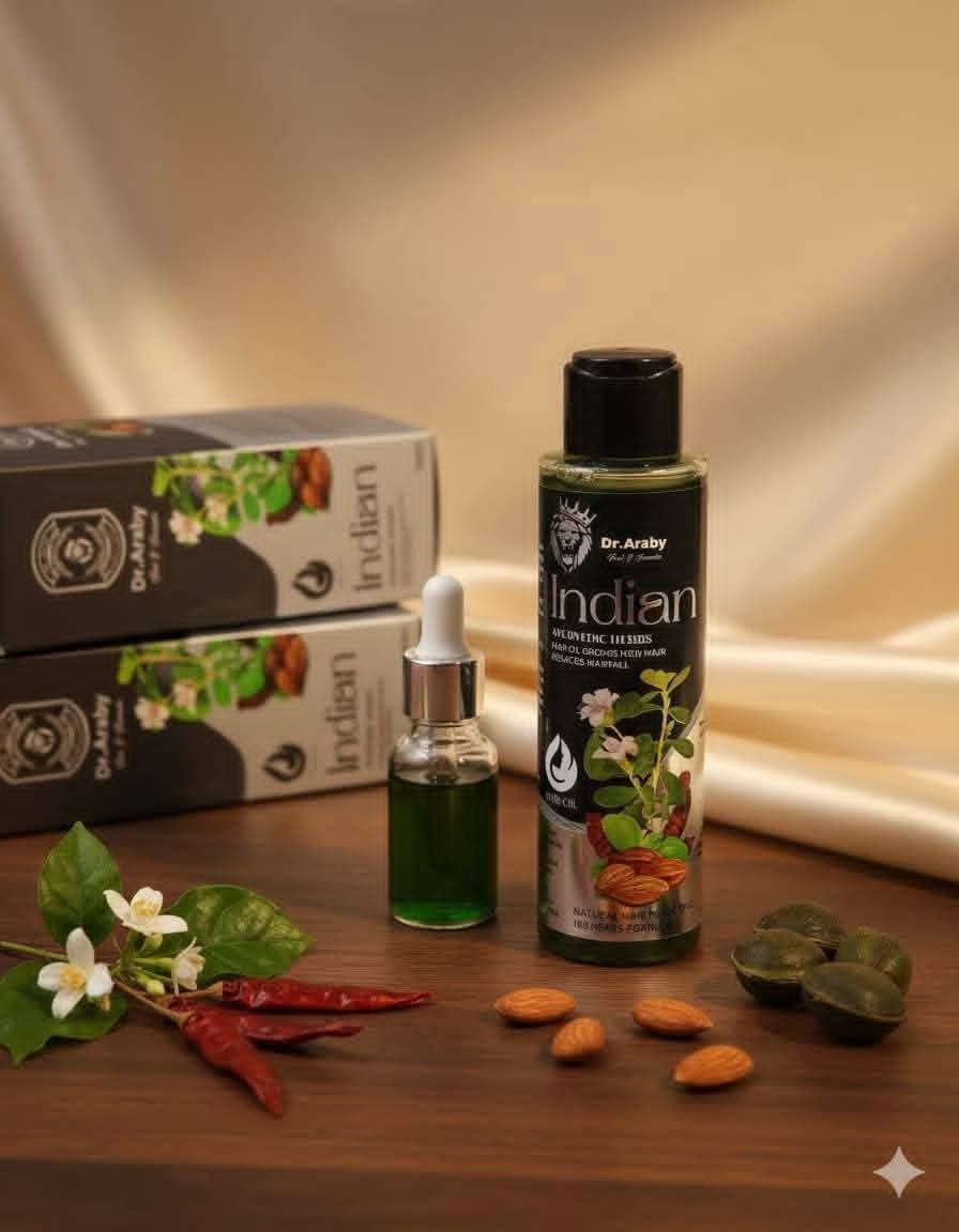 Dr. Araby Indian Hair Oil label