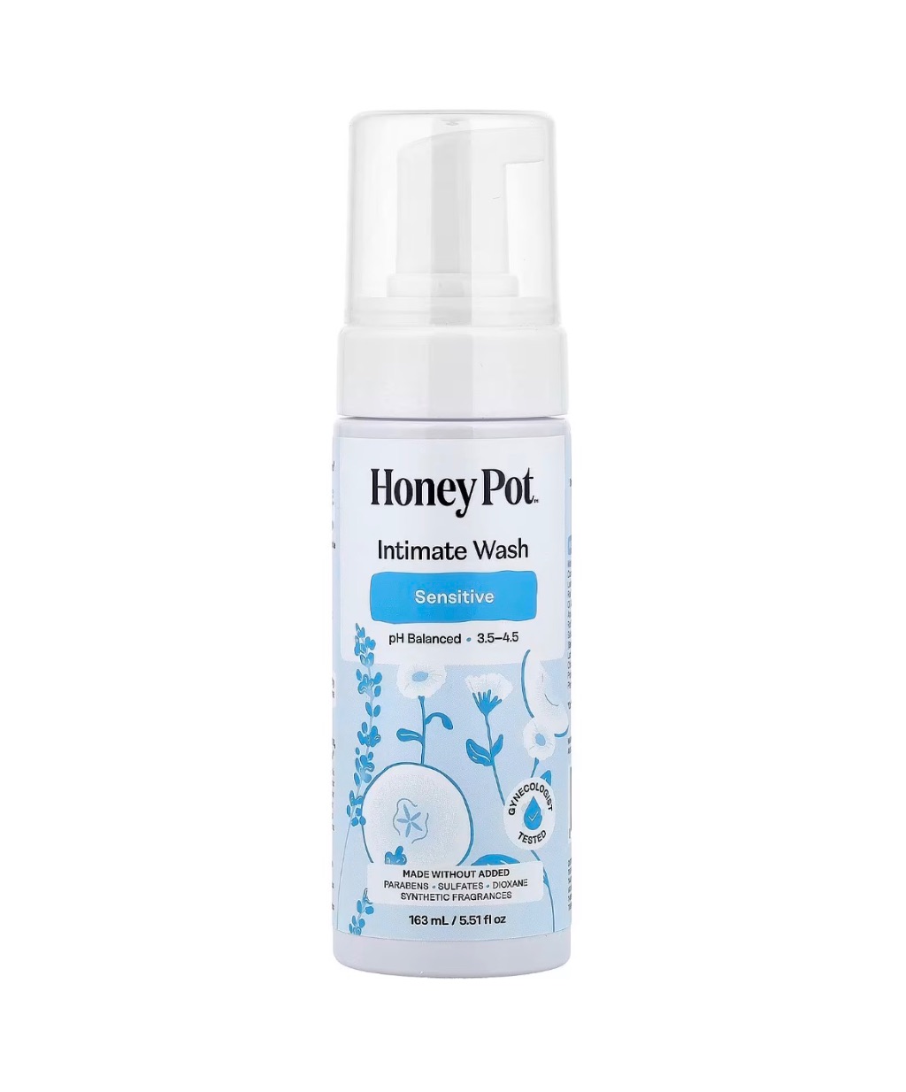 Honey Pot Intimate Wash Sensitive label