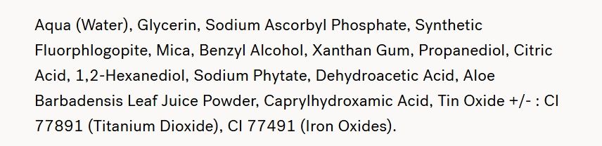 Unknown Product (Vitamin C Serum/Skincare) product label